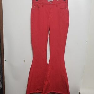 Judy‎ Blue Red Super Flare Leg Stretchy Jeans